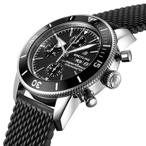 breitling superocean ii 44 stahl schwarz|Breitling Superocean chronograph ii.